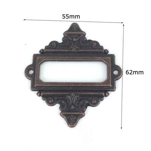 Reddish Bronze 10 шт. держатель для этикеток с винтами для карт, коробок, шкафов, ящиков - Цвет: Reddish Bronze