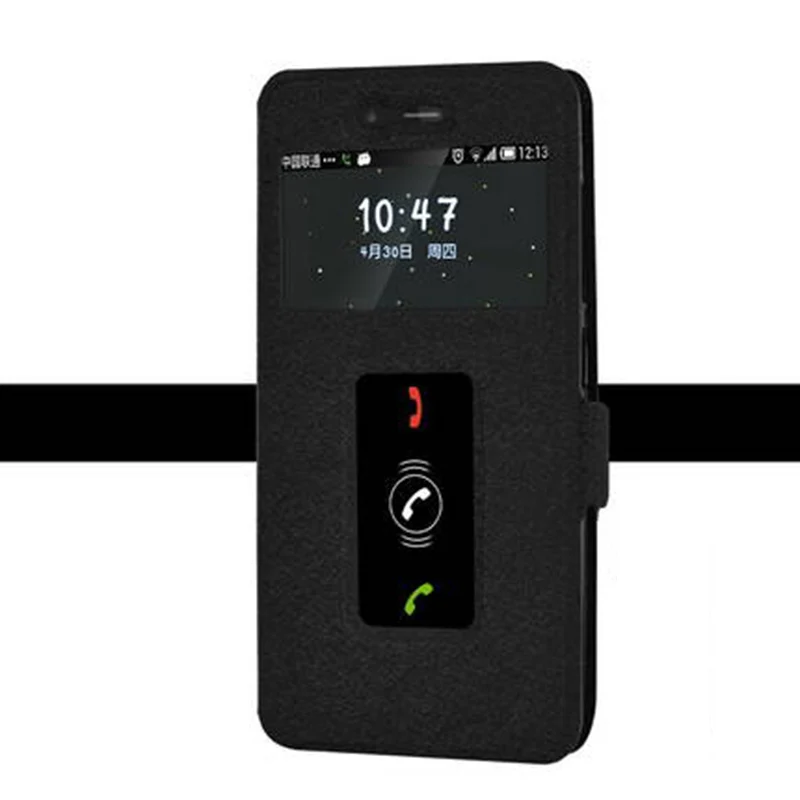 Роскошный чехол из искусственной кожи с окошком для смартфона zte Blade A520 BA520, чехол для телефона A 520, чехол s BA520, откидной Чехол на заднюю панель - Цвет: black
