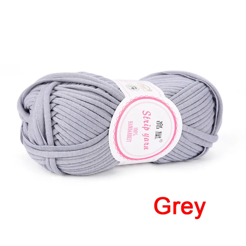 grey DIY вязание крючком ткань Необычные Пряжа Lanas Para Tejer ручной вязки ковры тканые нитки хлопок Толстая шерсть вязаная корзина одеяло г/шт. 100 - Цвет: grey