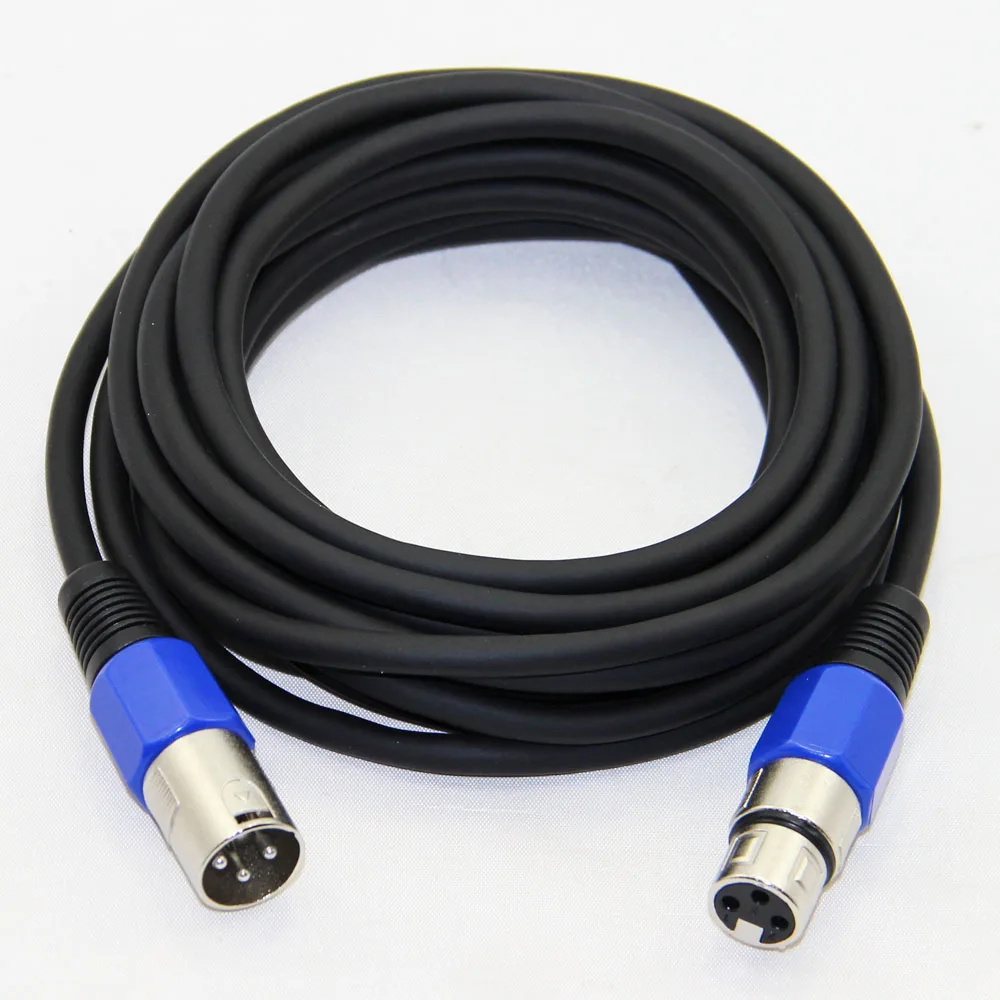 Кабель Bochara XLR Папа мама аудиокабель для микрофона микшера из меди OFC 1 м 8 3 5 6 10 15 20
