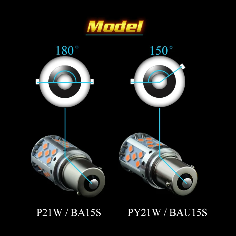 NAO 2 шт. p21w светодиодные лампы ba15s led CANBUS без ошибок автомобиля 1156 led 12 В АВТО py21w bau15s 19 Вт 2600LM Поворотная сигнальная лампа задний тормозной светильник