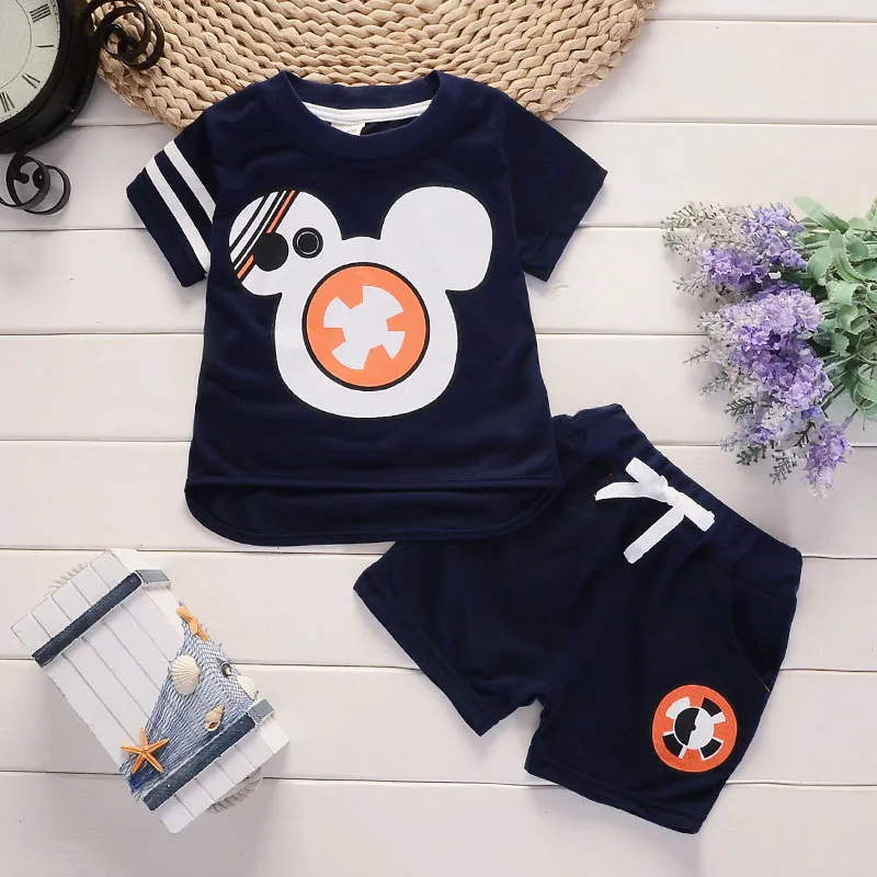 BibiCola Baby Clothes sets Sport Suit Toddler Boy Short Sleeve Pants Set Tracksuit for Boys Clothing | Детская одежда и обувь