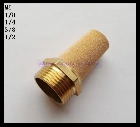 30 шт./лот M5 &quotBSPT Пневматический Глушитель фильтра Спеченные бронзовые