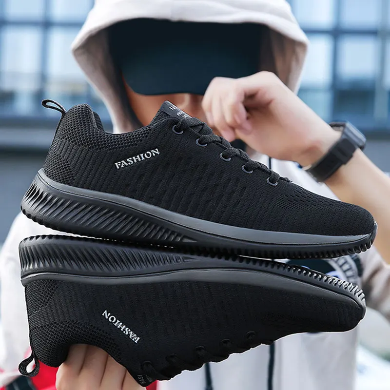 Мужская сетчатая обувь для бега мужская на шнуровке легкие удобные дышащие