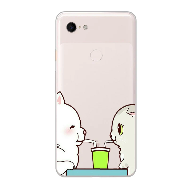 ciciber New Fashion Phone Cases For Google Pixel 3 2 XL Case Soft TPU Back Cover for 3XL 2XL Animal Cat Dog Funda Coque |