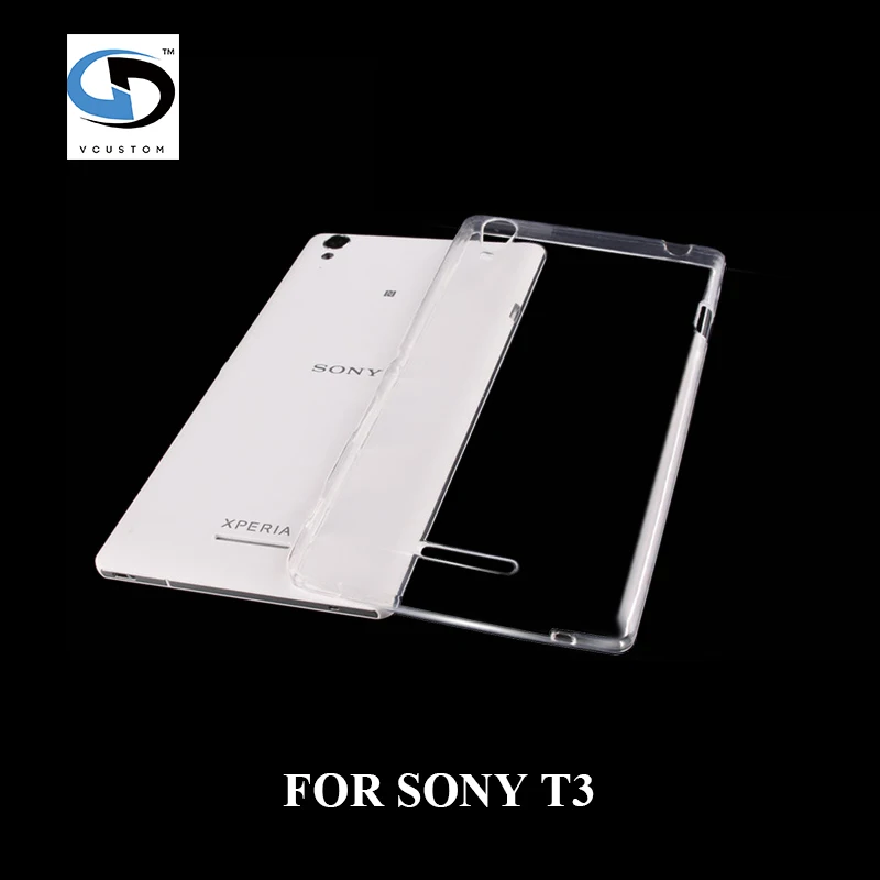 hot sale Transparent Silicone Rubber phone Cover clear soft tpu TPU cases for Sony Xperia T3 free shipping |