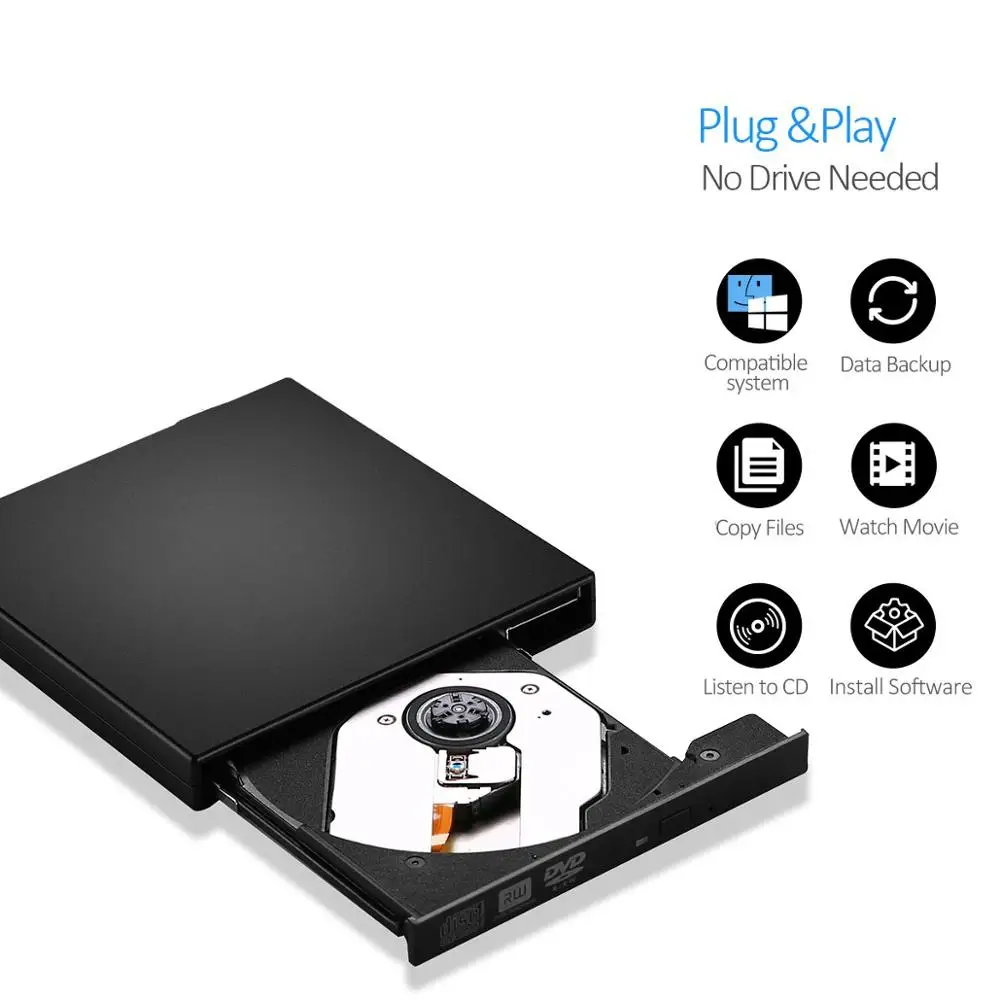 YiYaYo USB 3 0 внешний DVD привод CD/DVD-RW записывающая горелка записывающее устройство