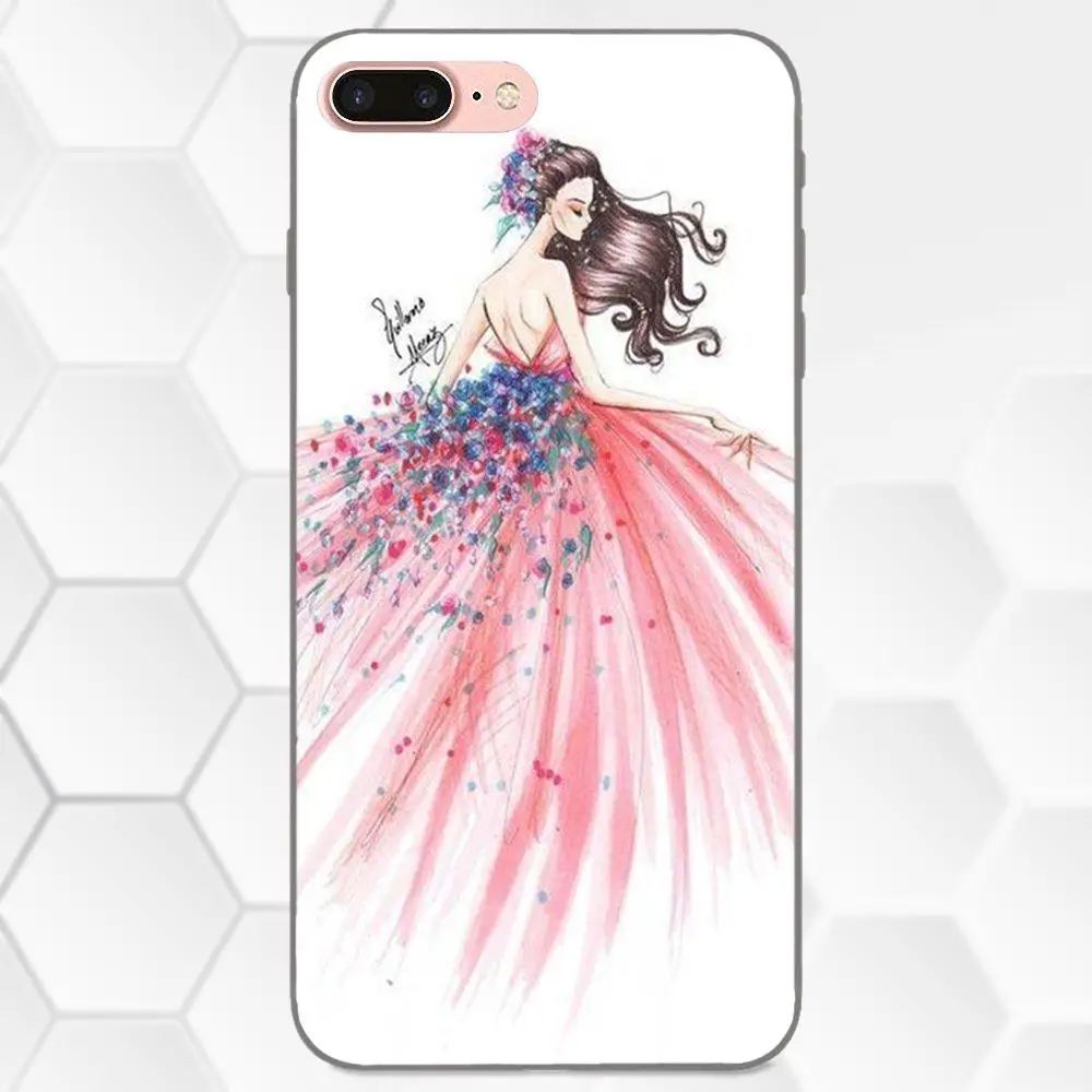 Мягкий чехол для Apple iPhone X XS Max XR 4 4S 5 5S SE 6 6S 7 8 Plus свадебное платье девушки |