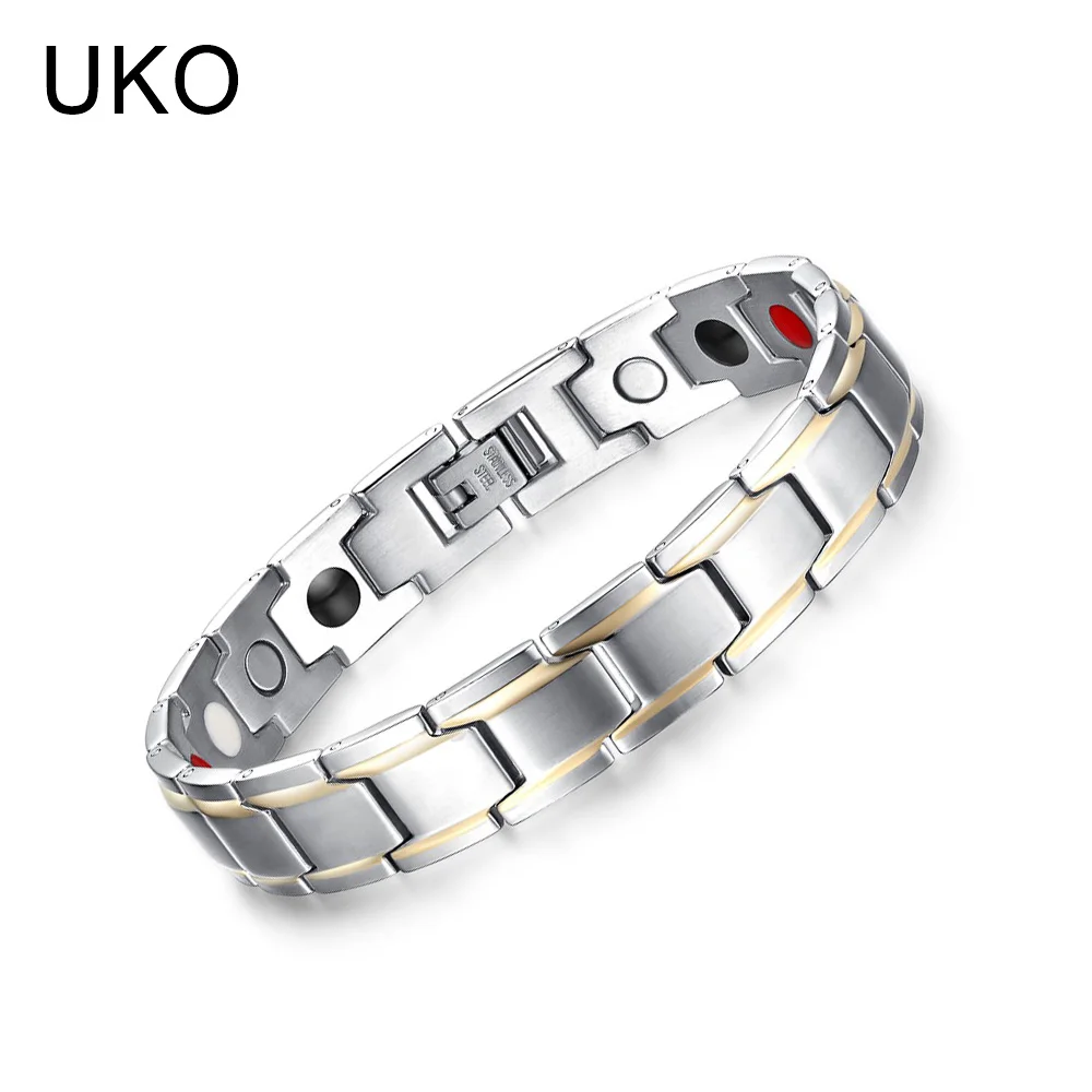 Юко Браслеты Магнитная Для мужчин Jewelry Нержавеющая сталь цепи Сувениры и подарки