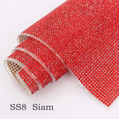SS8/SS6 24*40 см стеклянная отделка горного хрусталя исправление стразами кристалл
