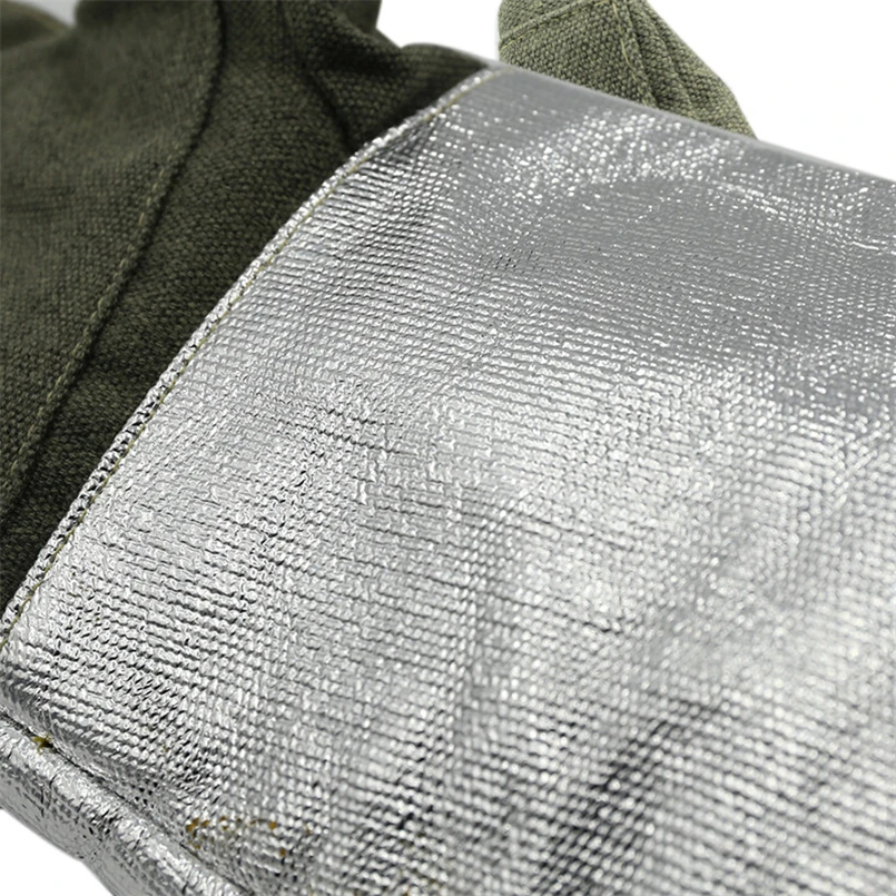 CK Tech. Heat Insulation 1000 Degree Aluminum Foil Gloves High Temperature Working Flexible Anti-scald Glove Fire Protection |