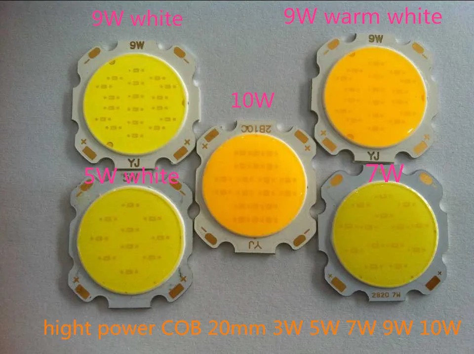 10 шт./лот COB LED Мощный чистый белый теплый внешний источник света 3 Вт 5 7 300 мА