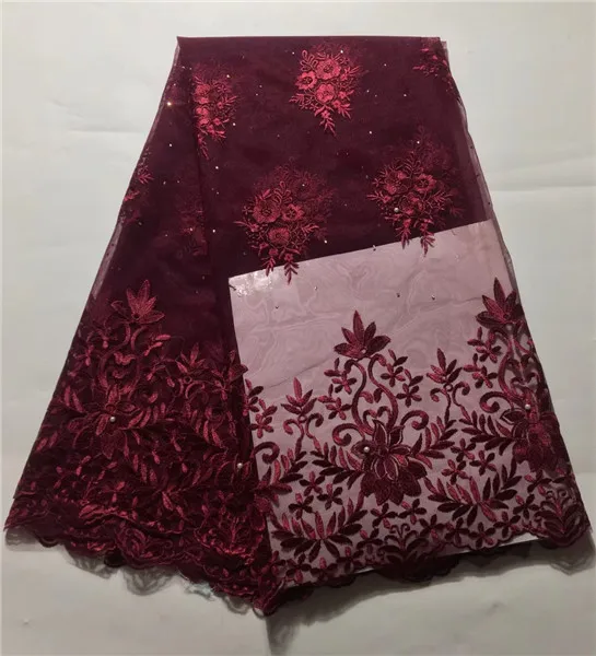 

nigerian lace fabrics for wedding African French Tulle Lace fabric 2018 high quality african lace 5yards XI2