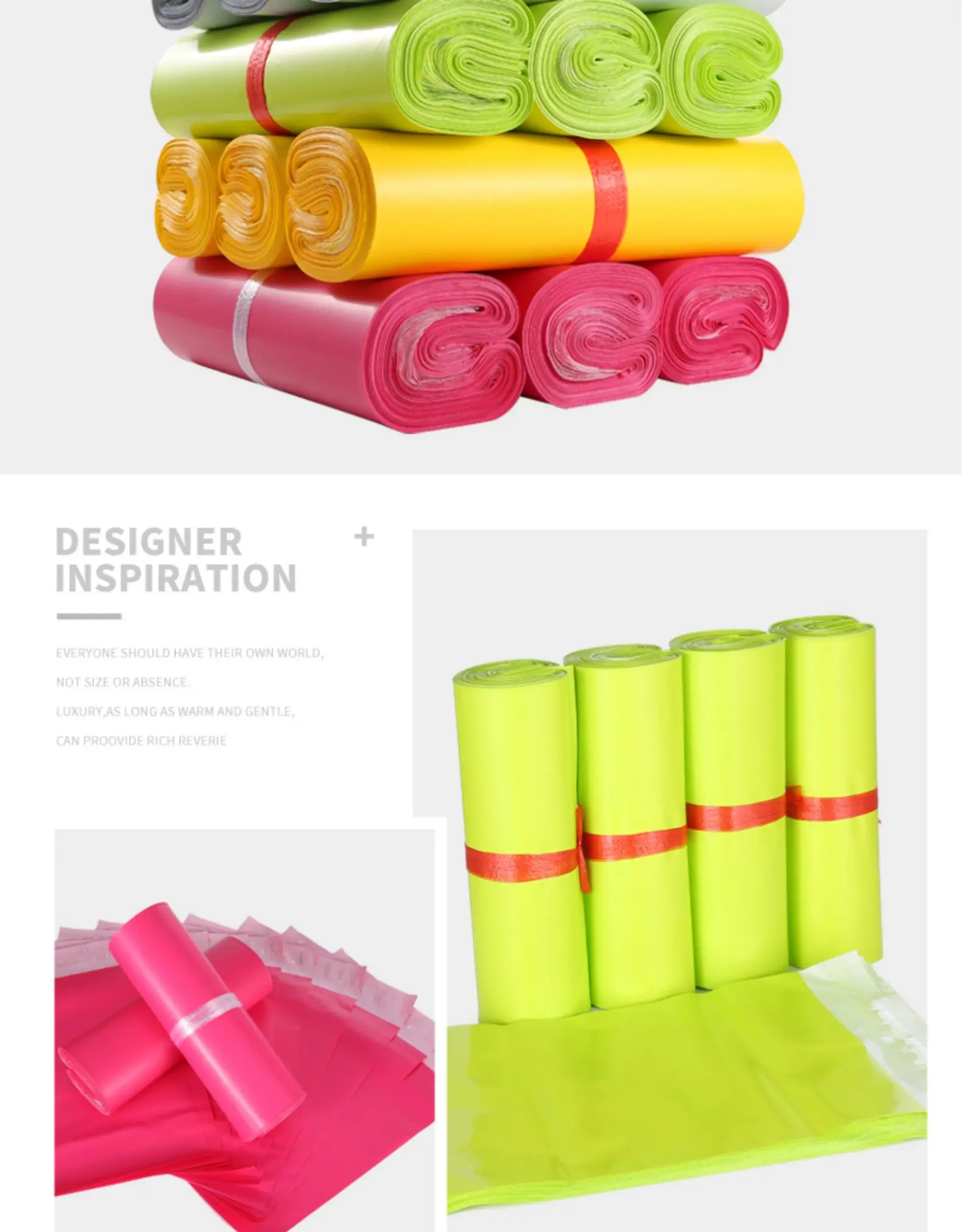 10 pieces/lot) Colorful Waterproof Express Bags Disposable Courier Bags For Delivery Mail Bags Envelope Shipping Bags