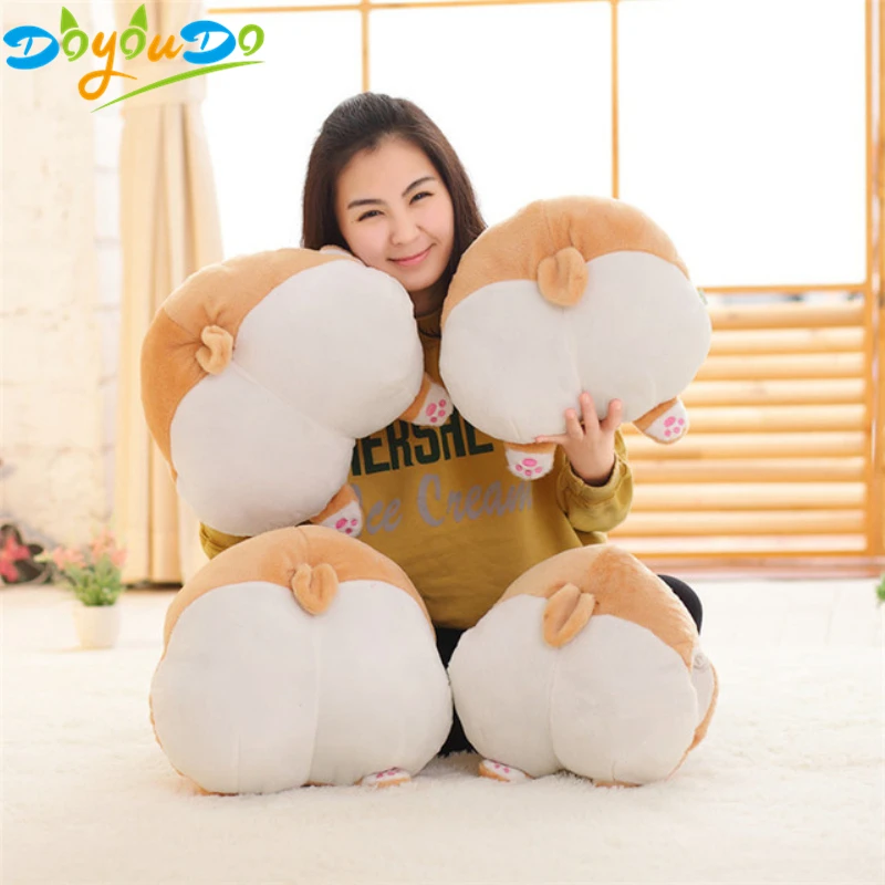New Corgi Butt Plush Corgi Pillow Hip Hand Warmer Cartoon Animal Sofa Cushion Stuffed Dog Kids Toys