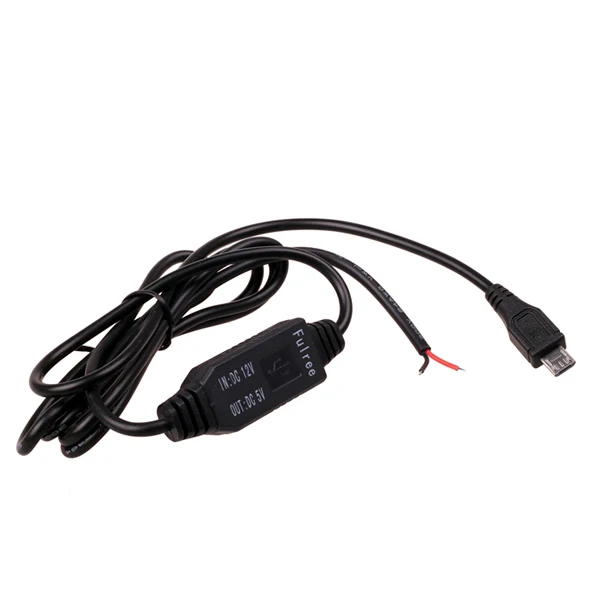 DC 12 В до 5 В Преобразователь Micro Mini USB Проводных автомобильное Зарядное Устройство для GPS Планшетный Телефон PDA DVR Рекордер Камеры(1 М