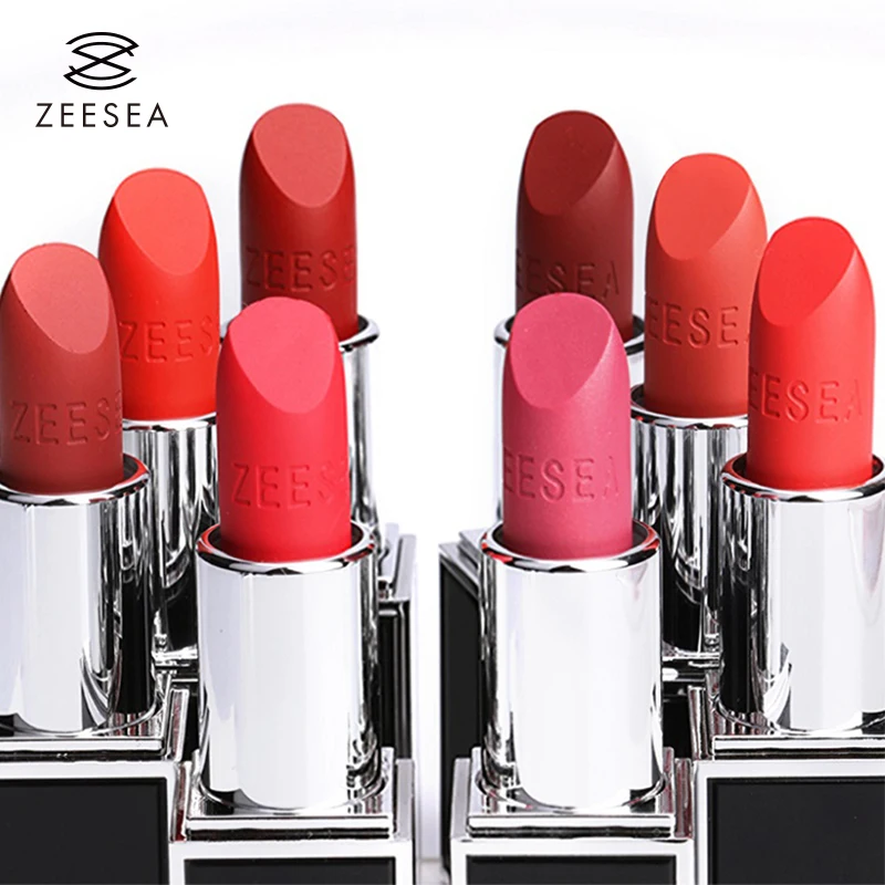 Zeesea красный питательный матовый набор из помад макияж для женщин легко