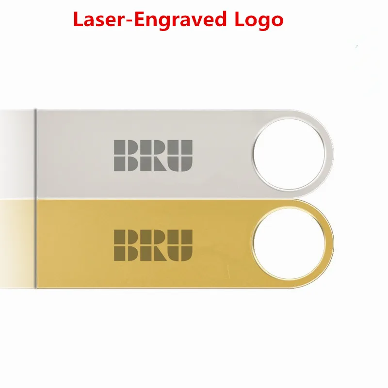 BRU 16GB32G64GB USB Flash Drive Mini Metal Silver High speed Pendrive Stick Gift Custom Logo Print Engrave text personal design |