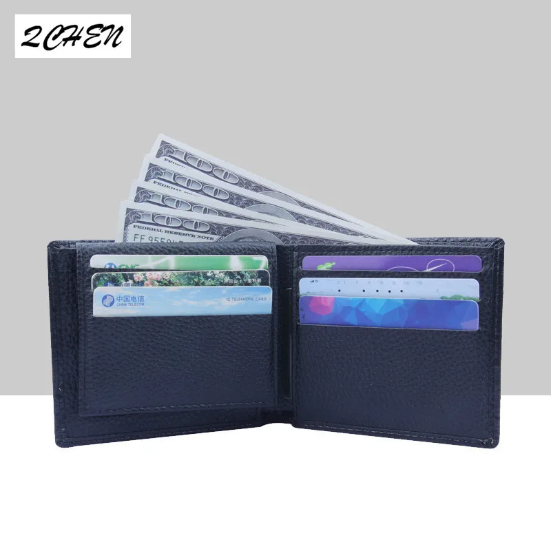 Top2019 Vintage Men Leather Brand Luxury Wallet Short Slim Male Purses Money Clip Credit Card Dollar Price fashion point 034 |