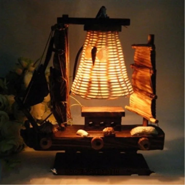 Настольные светильники для кабинета винтажные деревянные приборы освещения