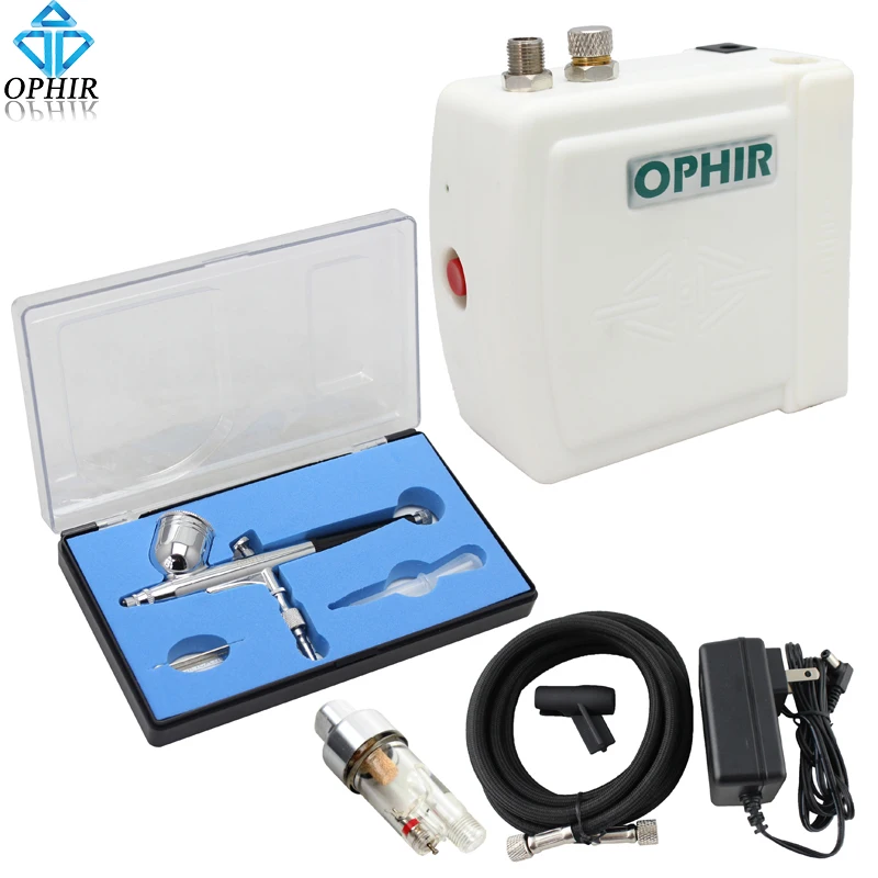 OPHIR мини воздушный компрессор и 0 3 мм набор для двойного действия Аэрограф