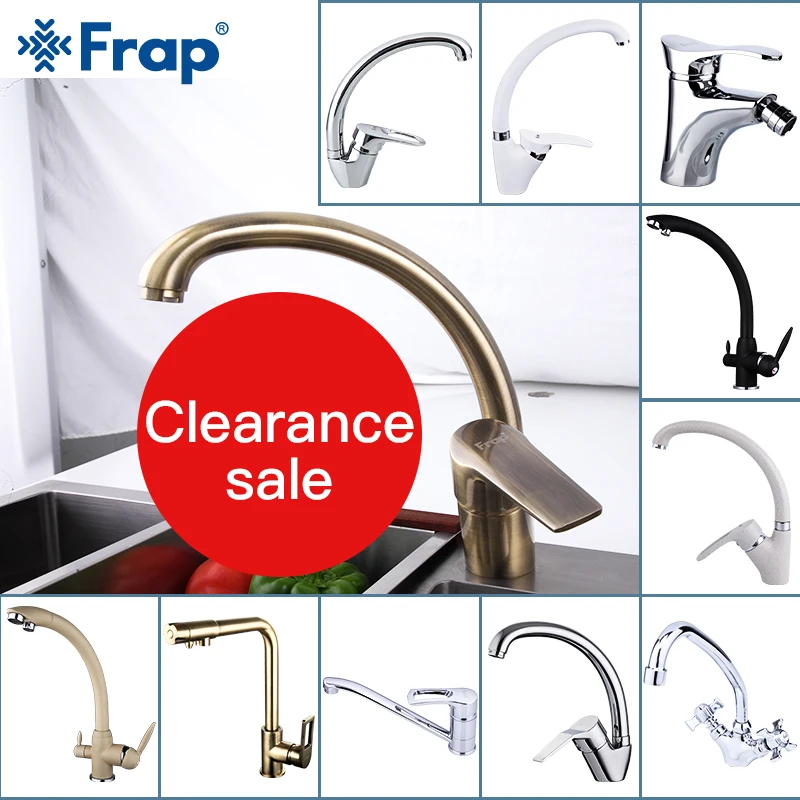 

Frap Kitchen Mixer Faucet Hot & Cold Water 360 Degree Rotatable Single Hole Single Handle Basin Tap for Kitchen