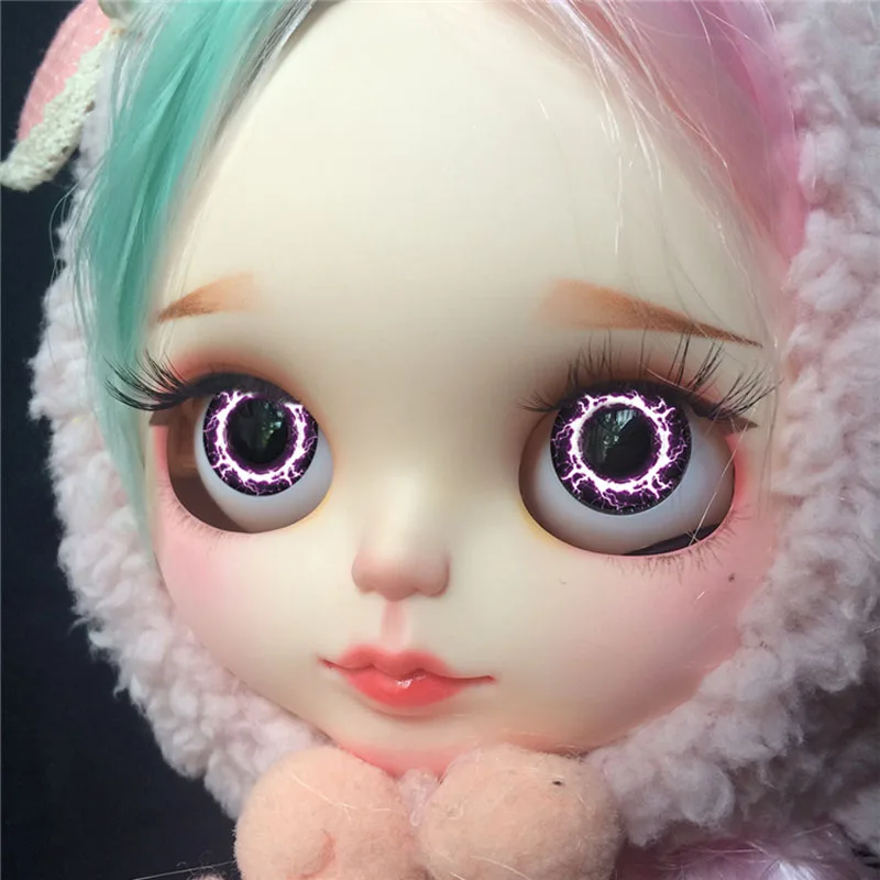 Кукла Blyth с чипами для глаз узор (бумага) кукол 1/6 ICY и стеклянные прозрачные чипы