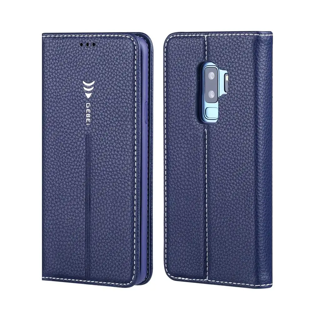 Роскошный бренд GEBEI кожаный флип уникальный магнитный чехол для samsung galaxy S6 S7 Edge S8 S9 S10 Plus Note 5 S811