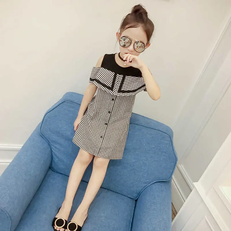 12 girls summer dresses 11 shoulder checker party christmas princess flower 10 dress | Детская одежда и обувь
