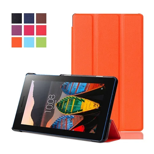 LVTAB3 710 KST OR Чехол с принтом для lenovo tab3 7, базовая подставка, складной чехол из искусственной кожи для lenovo tab 3 7,0 710 710F, чехол для планшета - Цвет: LVTAB3 710 KST OR
