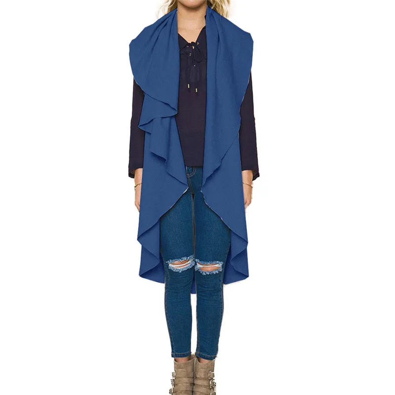 Женский Асимметричный жилет элегантный асимметричный с отложным воротником