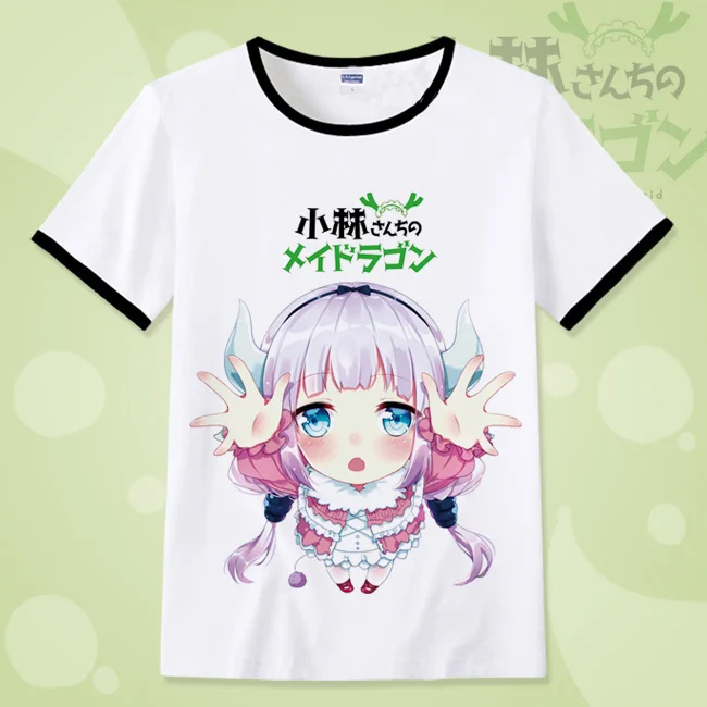 Новинка футболка Kobayashi san Chi без горничной дракон косплей Kanna аниме летние