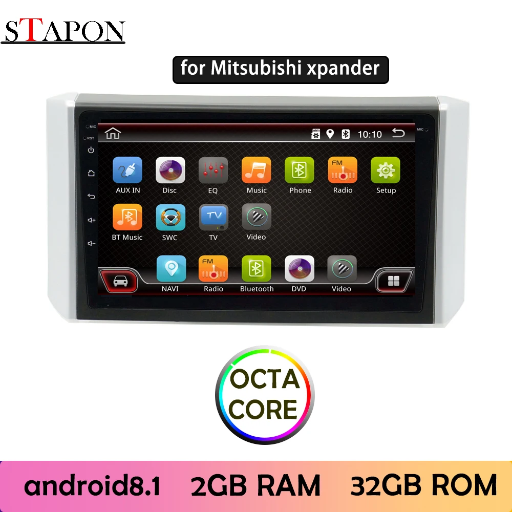 STAPON 9 дюймов для Mitsubishi xpander 2017-19 Android8.1 2G RAM OCTA CORE автомобильный DVD MP5 мультимедийный