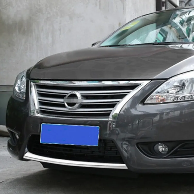 2013- Sentra Pulsar Sylphy хромированная решетка бампера передний светильник крышка литьевая сетка Стиль Гарнир