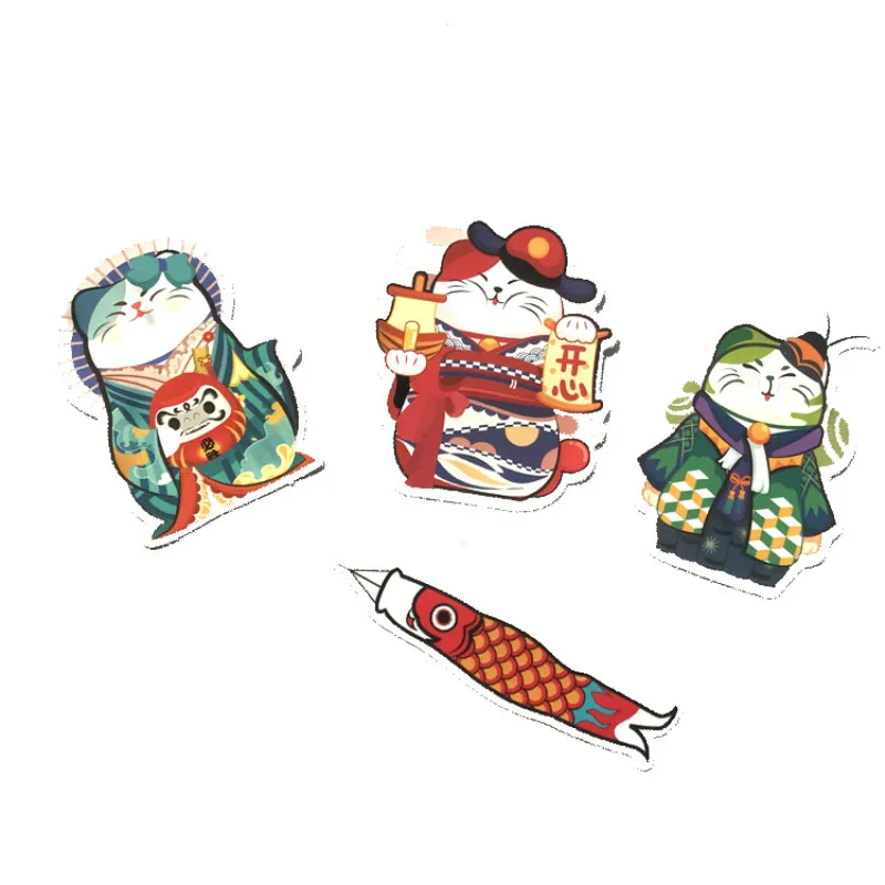 9 шт./лот Lucky Cat наклейки с изображениями животных для скрапбукинга чемодан скейтборды ноутбук гонки мотоцикл наклейки комплект игрушек для детей