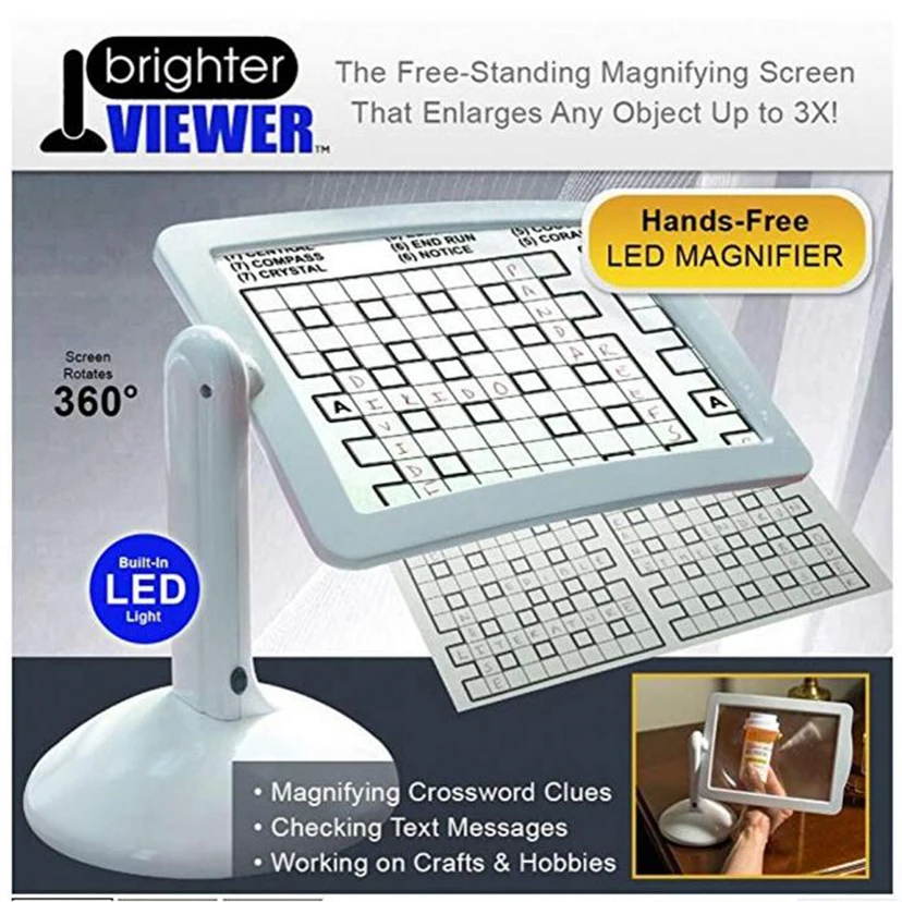 Светодиодный увеличитель экрана с белым светом для DIY Алмазная вышивка