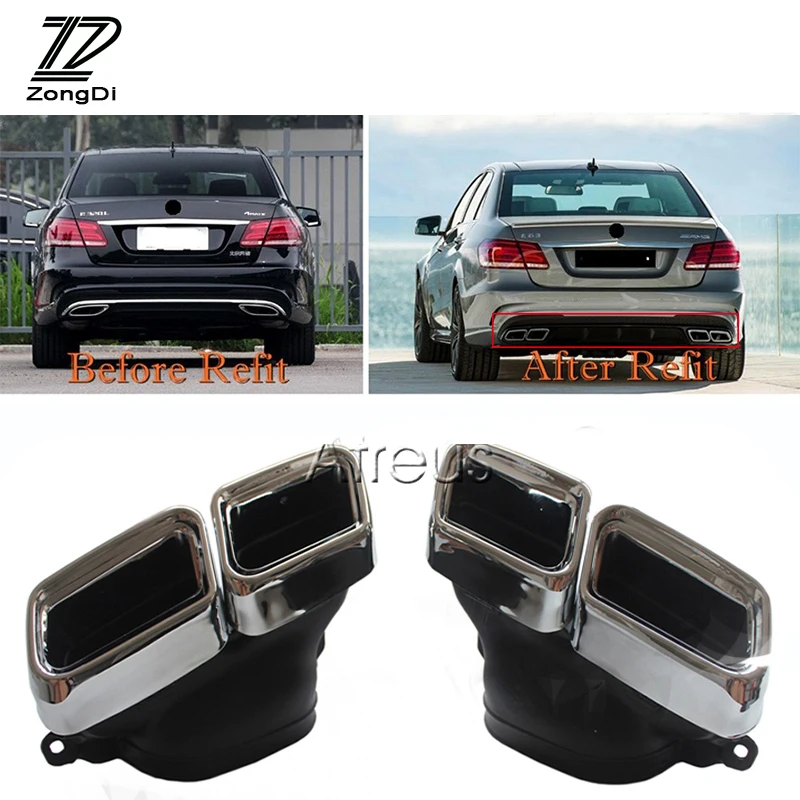 ZD 1 комплект автостайлинг для Mercedes Benz W222 W212 W205 R231 S65 S63 E63 хром 304 Нержавеющая сталь