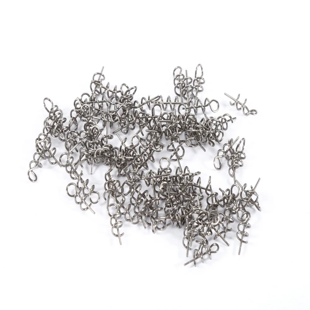 100 шт./лот дешевый 14 мм рыболовный винт из нержавеющей стали для ловли карпа