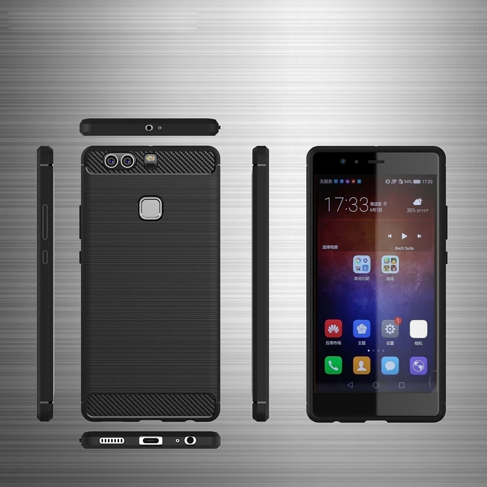 Ivencase Роскошный чехол для Huawei p9 5.2 дюймов Чехол Мягкие силиконовые ТПУ Бизнес