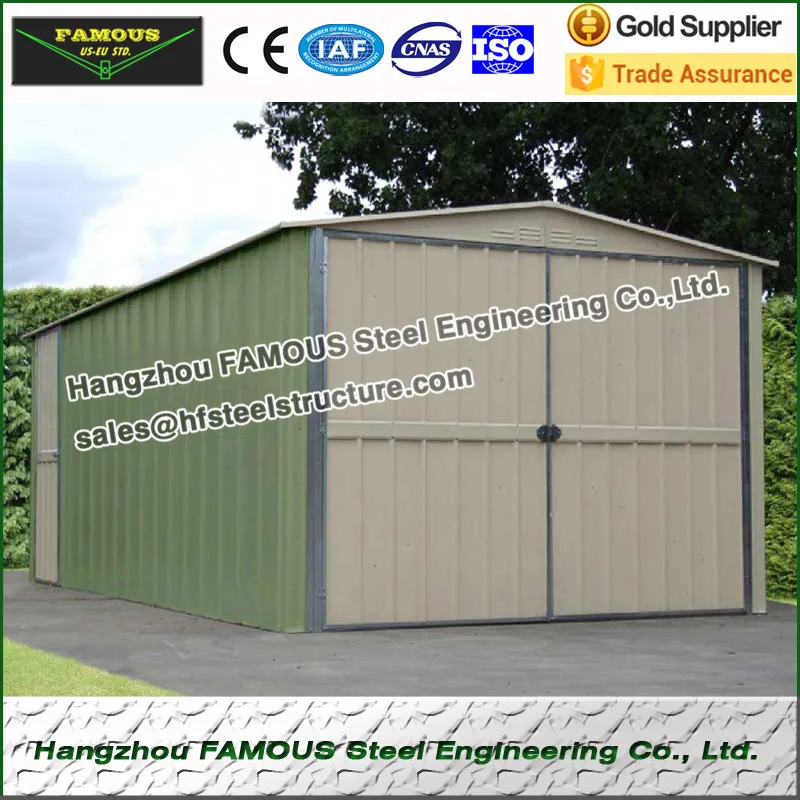 

Prefab metal garage used for carport or residence with customized dimension