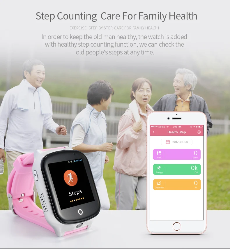 

GPS Watch Elder Smart Watch 3G Android GPS Anti-lost Alarm Voice Monitor Wristwatch with Camera Baby Elderly Smart Clock