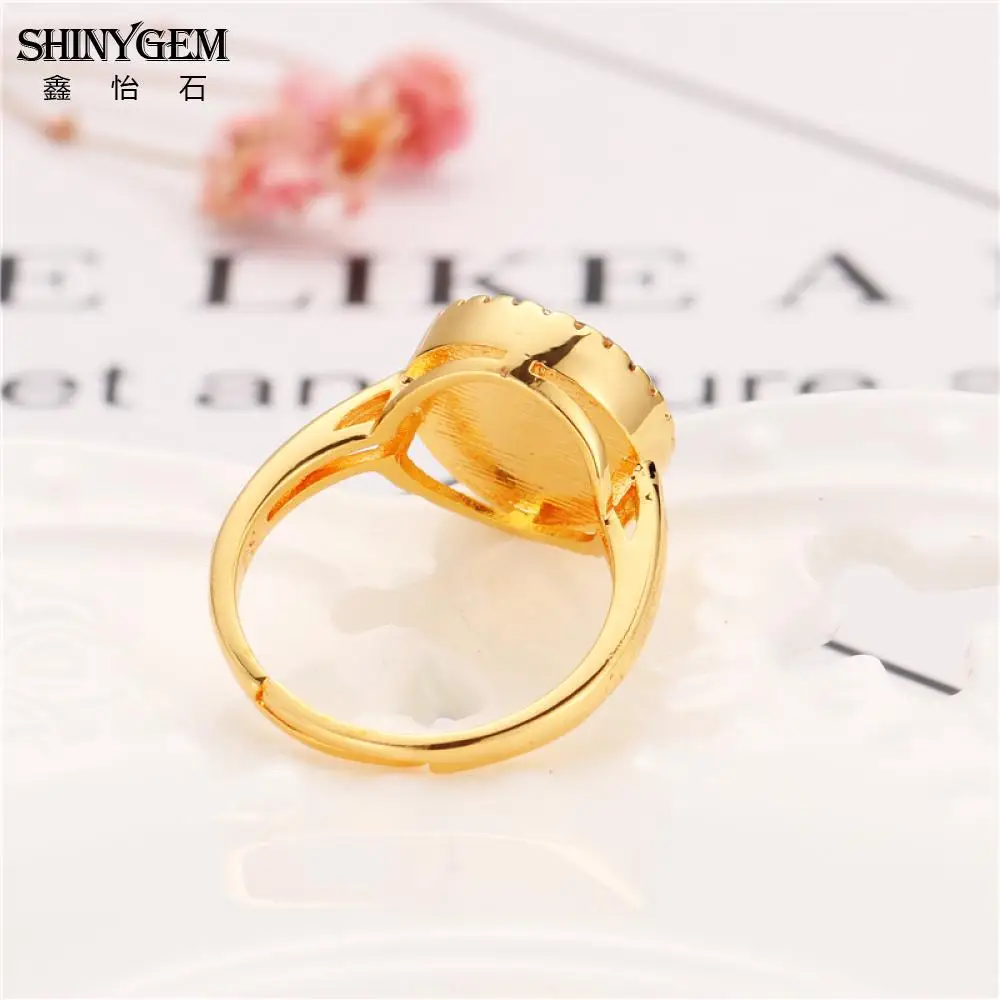 ShinyGem 10 мм натуральные круглые серьги со стразами/кольца для женщин микро