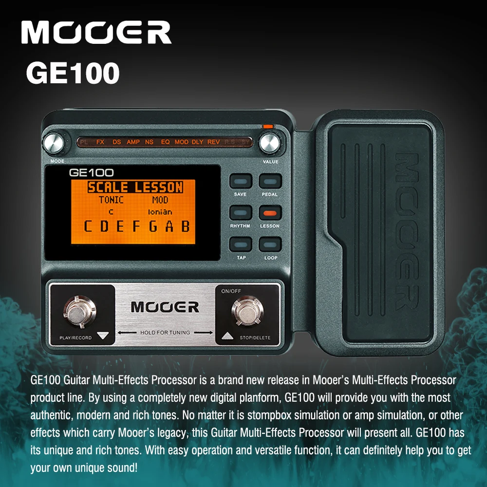 MOOER ge100 8 эффект Модули 66 типов Гитары multi процессор эффектов падел с петлей Запись