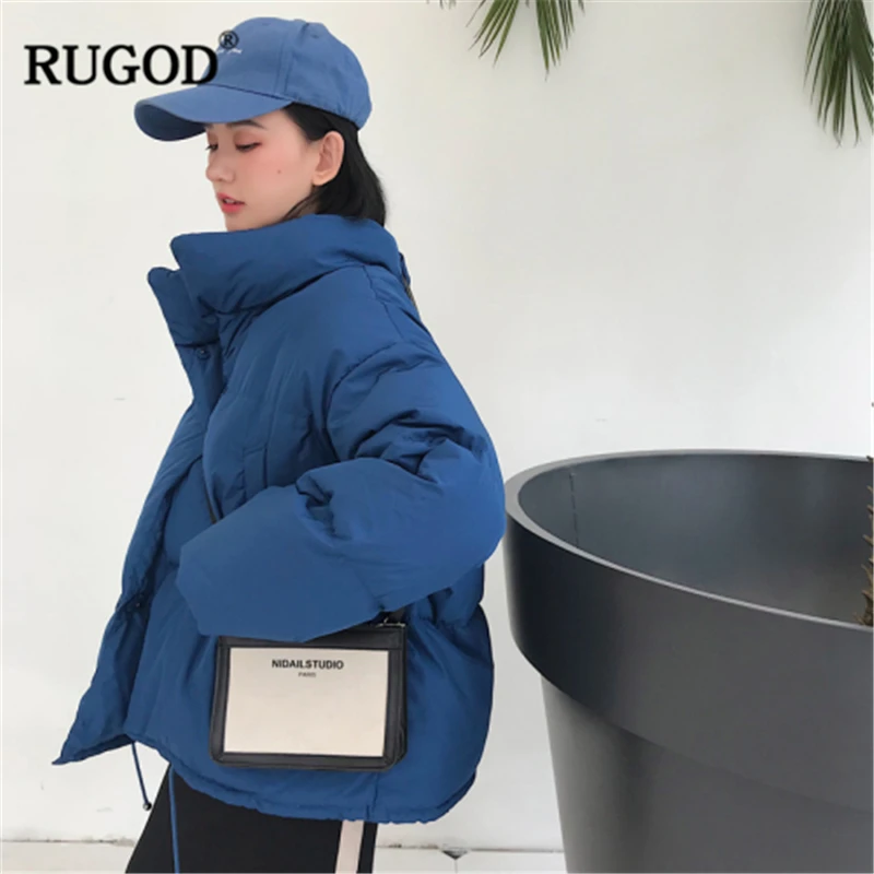Женское Фланелевое пальто RUGOD повседневное однотонное однобортное толстое с