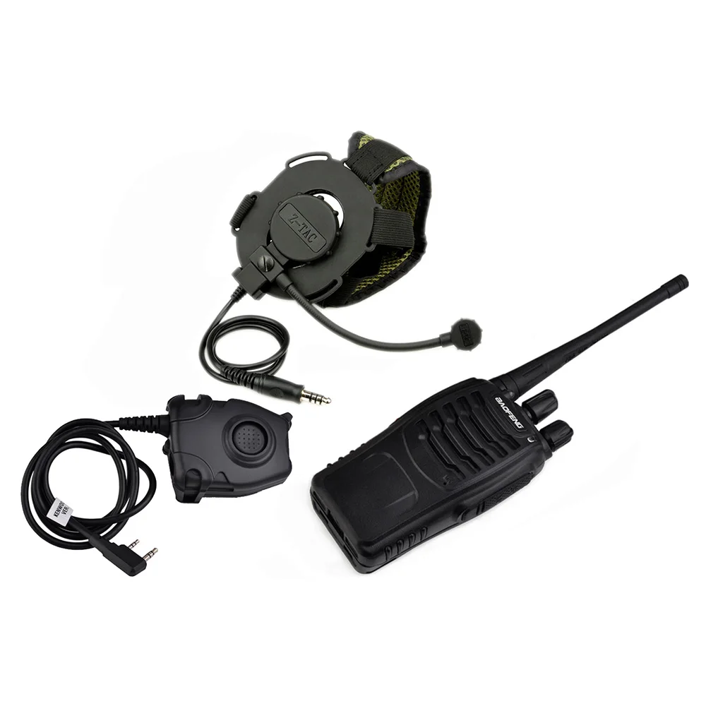 Z-Tactical Военная Боумен Evo III гарнитура Bowman Elite II PTT для baofeng BF-888S рация Kenwod Z029 |