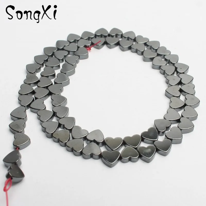 Black 5x6 мм,, золотые, черные, гематитовые бусины для изготовления ювелирных изделий, бусины из натурального камня, сделай сам, ожерелье, браслет - Цвет: Black