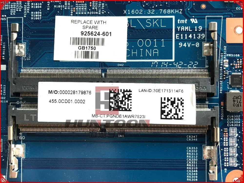 Материнская плата для ноутбука HP 17-B 17-BS 17-BS025CY серии 925624-601 448.0C705.0011 SR342 I5-7200U DDR4 100%