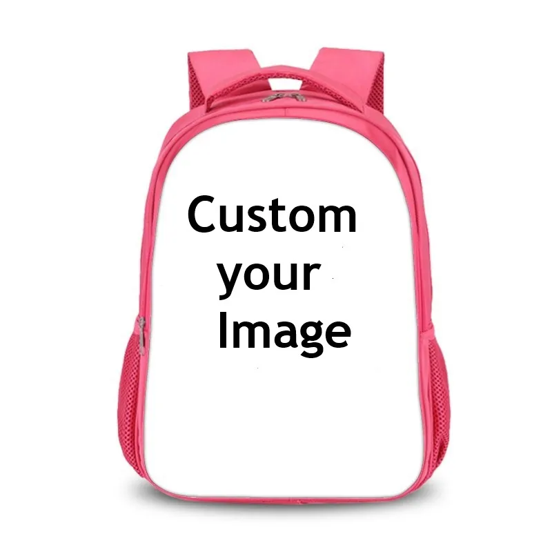 custom made 3 Pcs/Set Customize Your Image Logo Printing Schoolbag Teen Girls Boys Primary Bookbag Satchel | Багаж и сумки