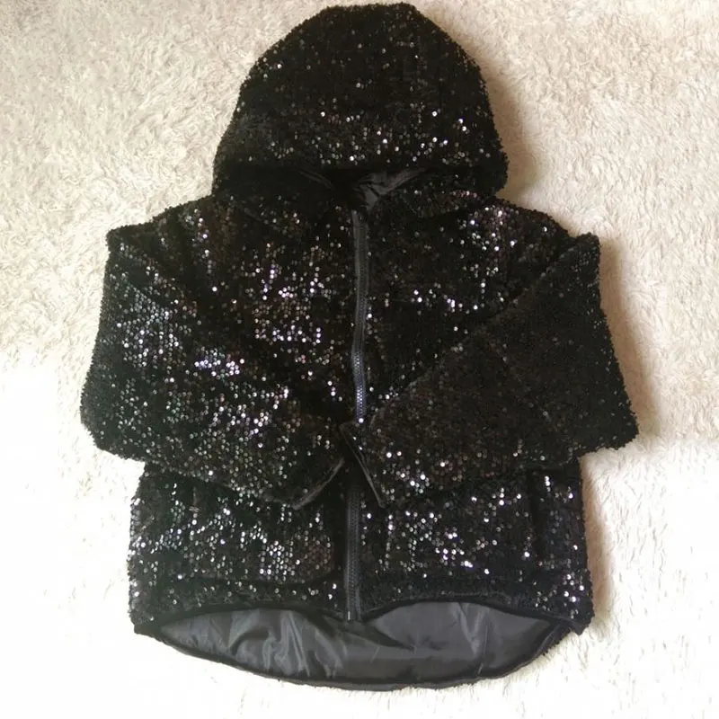 Базовое пальто с блестками зимняя куртка женские короткие парки 2021 теплые