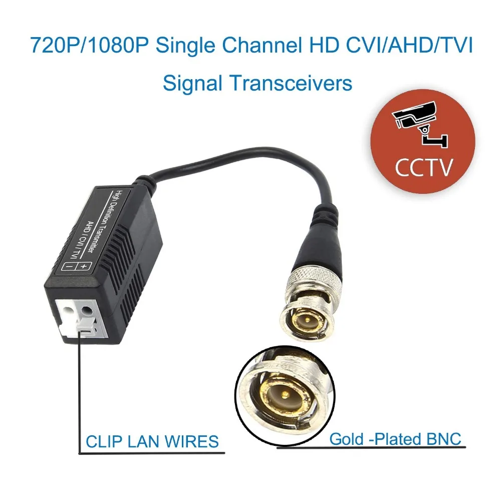 Камера видеонаблюдения HD с помощью витой пары адаптеров CVI/TVI/AHD Пассивное Видео
